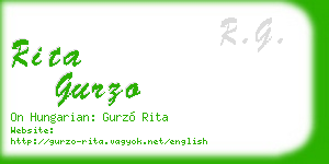 rita gurzo business card